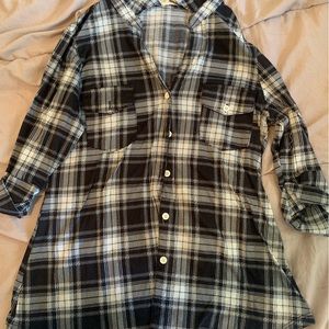black and white flannel